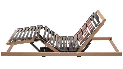 Lattenrost Interliving aus Holz in Holzfarben Interliving Lattenrost Serie 1953 - V6382 zweifach motorisch mit Handschalter – Liegefläche ca. 90 x 200 cm