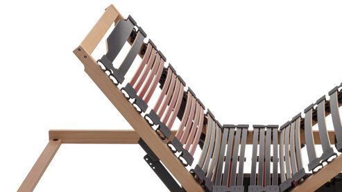 Lattenrost Interliving aus Holz in Holzfarben Interliving Lattenrost Serie 1953 - V6382 zweifach motorisch mit Handschalter – Liegefläche ca. 90 x 200 cm