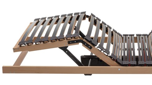 Lattenrost Interliving aus Holz in Holzfarben Interliving Lattenrost Serie 1953 - V6382 zweifach motorisch mit Handschalter – Liegefläche ca. 90 x 200 cm