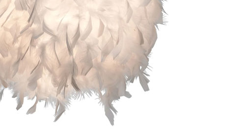 Pendelleuchte Globo lighting aus Federn + Daunen in Weiß GLOBO Lampen Serie Ducky - Hängelampe Papierkugeln mit weißen Federn – Durchmesser ca. 30 cm