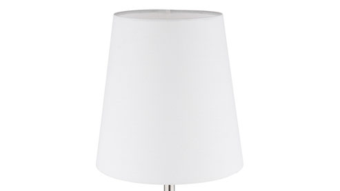 Tischleuchte Globo lighting aus Metall in Metallfarben GLOBO Lampen Serie Joris - Tischlampe Nickel & weißer Lampenschirm - Höhe ca. 45 cm