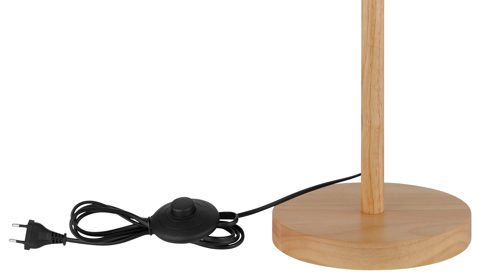 Stehleuchte Globo lighting aus Metall in Holzfarben GLOBO Lampen Serie Joris - Stehlampe Kiefer & weißer Lampenschirm - Höhe ca. 151 cm