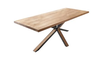 Esstisch WOODS & TRENDS aus Holz in Holzfarben WOODS & TRENDS Esstisch Ovada bzw. Esszimmermöbel Railway braunes Eichefurnier – ca. 230 x 100 cm