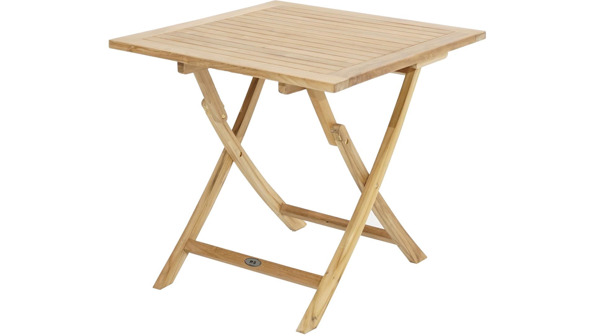 Gartentisch Ploß aus Holz in Holzfarben Ploß® Klapptisch York als Gartenmöbel honigfarbenes Teakholz – ca. 70 x 70 cm