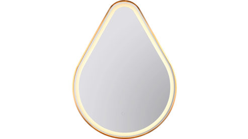 Spiegel Mirrors and more aus Spiegel in Gold Rahmenspiegel Frederike Gold - ca. 60 x 80 cm, mit Beleuchtung