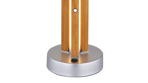 Tischleuchte Globo lighting aus Holz in Holzfarben GLOBO Lampen Serie Taugus - Tischlampe Leinen & Holz - Höhe ca. 45 cm