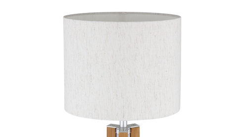 Tischleuchte Globo lighting aus Holz in Holzfarben GLOBO Lampen Serie Taugus - Tischlampe Leinen & Holz - Höhe ca. 45 cm