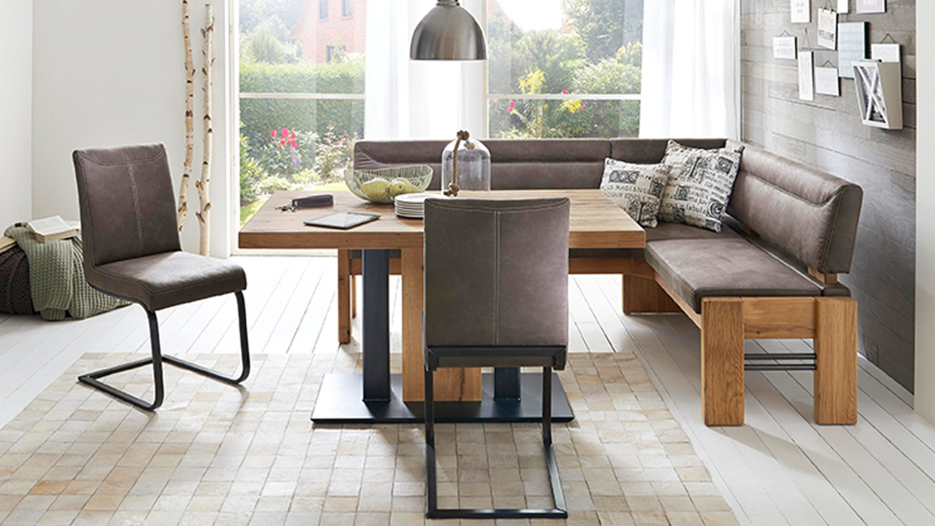 Esstisch combinessa aus Holz in Holzfarben Combinessa Gino - Esstisch Balkeneiche - ca. 140 x 90 cm