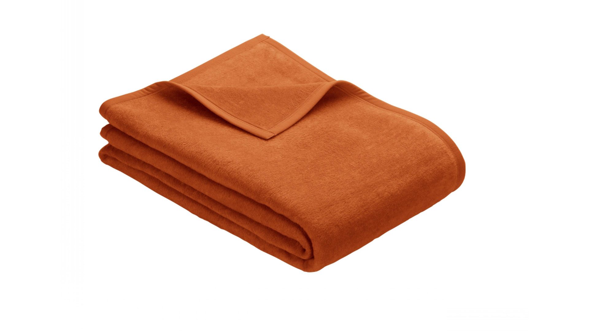 Fleecedecke Ibena® aus Stoff in Orange IBENA® Fleecedecke Porto orangefarbenes Mischgewebe - ca. 180 x 220 cm