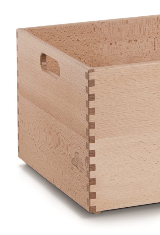 Ordnungsbox Zeller present aus Holz in Holzfarben Aufbewahrungskiste  lackiertes Buchenholz - ca. 40 x 30 cm