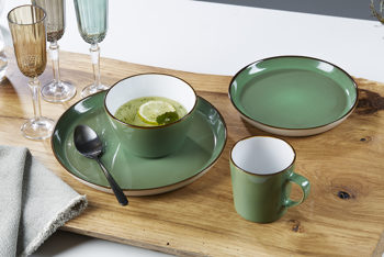 Tafelservice Ritzenhoff & breker aus Keramik in Blau Grün Ritzenhoff & Breker Kombiservice Visby blau, grüne Keramik - 16-teilig, Kombigeschirr