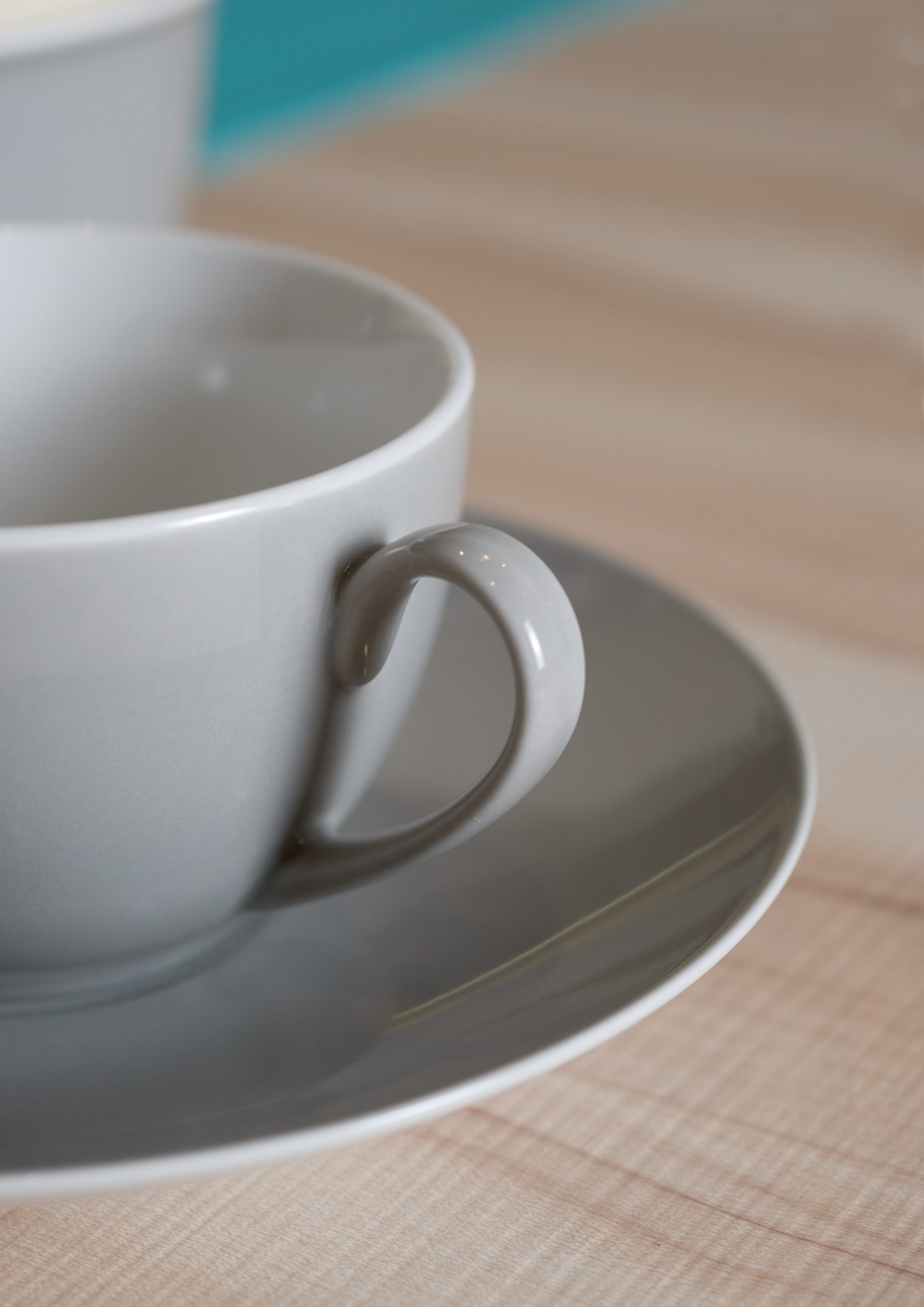 Kaffeeservice Ritzenhoff & breker aus Porzellan in Grau Ritzenhoff & Breker Kaffeeservice Doppio weißes Porzellan mit grauem Rand - zwölfteilig, Kaffeegeschirr