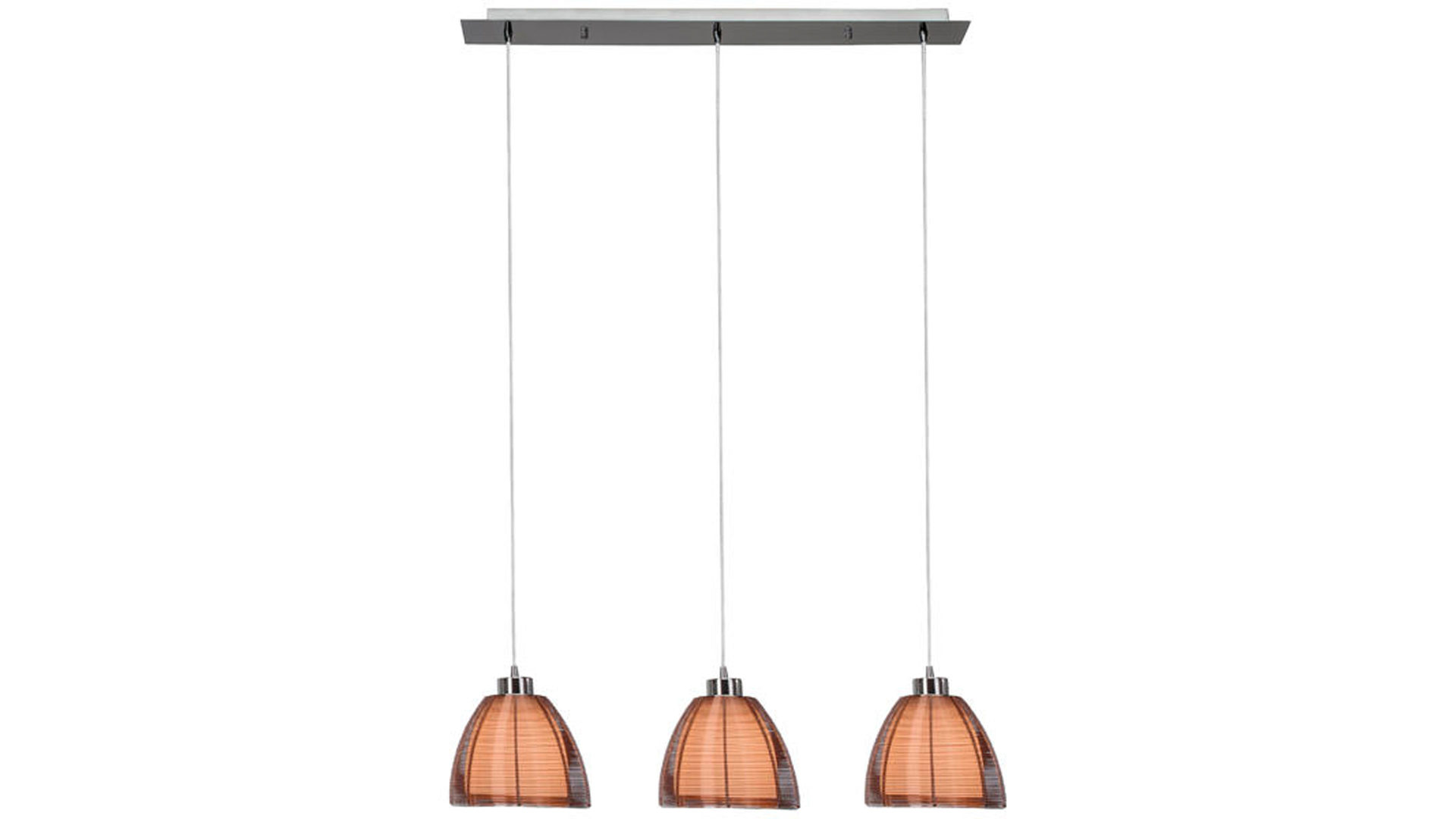 Pendelleuchte Brilliant aus Metall in Metallfarben Brilliant Hängelampe Relax bronzefarbener Stahldraht & Glas – Länge ca. 80 cm