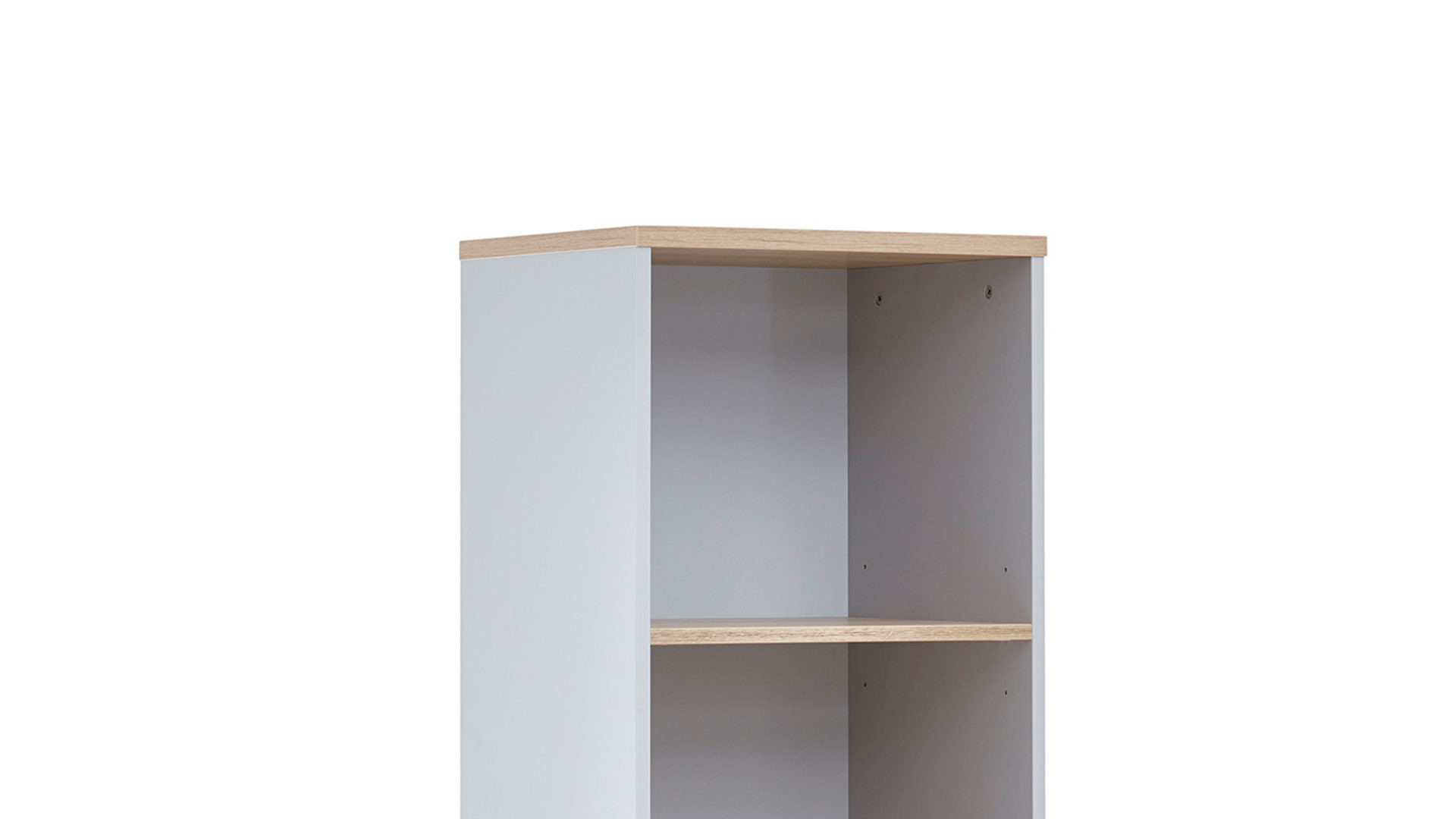 Regal Paidi aus Holz in Hellgrau PAIDI Babyzimmerprogramm Benne - Standregal Kieselgrau & Montana Eiche – fünf Fächer, Höhe ca. 202 cm