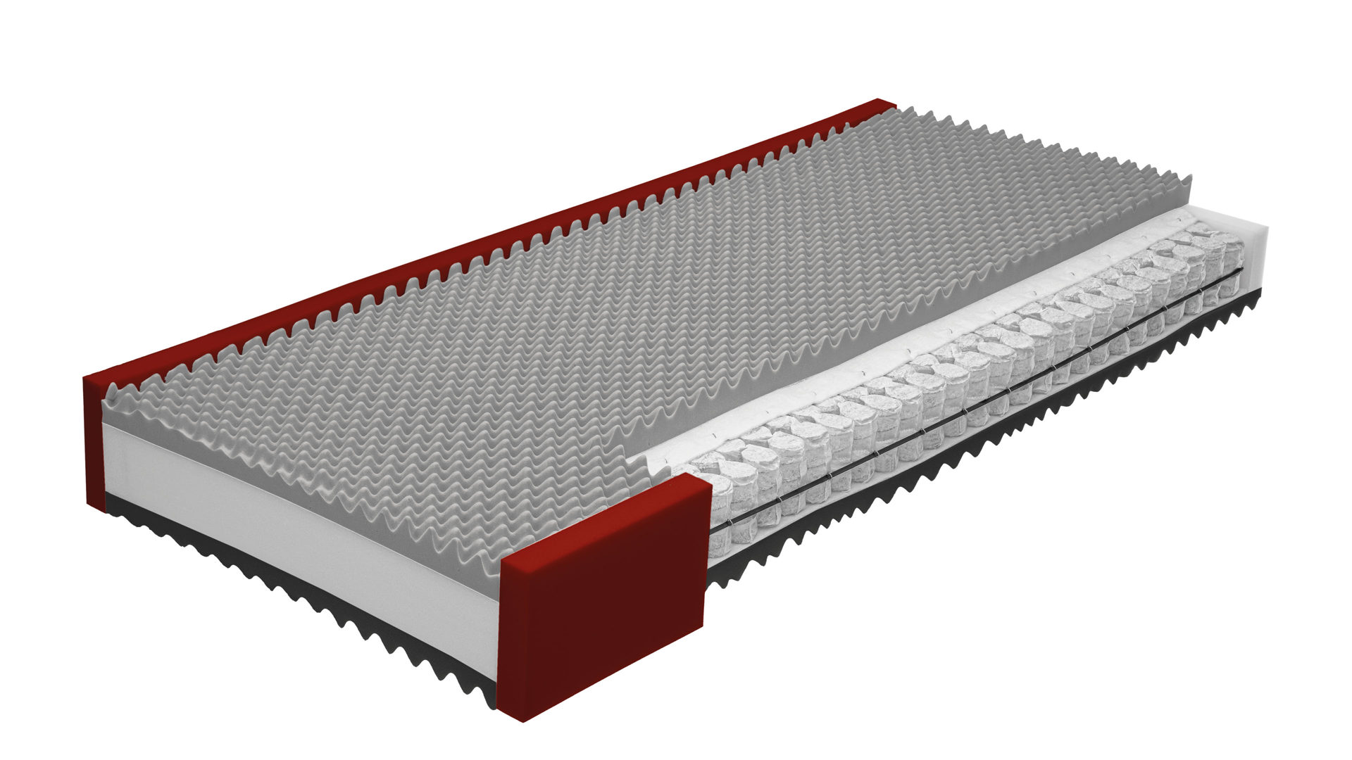 Federkernmatratze Interliving aus Stoff in Weiß Interliving Matratze Medikontur 1913 Taschenfederkern, H4 – Liegefläche ca. 140 x 200 cm