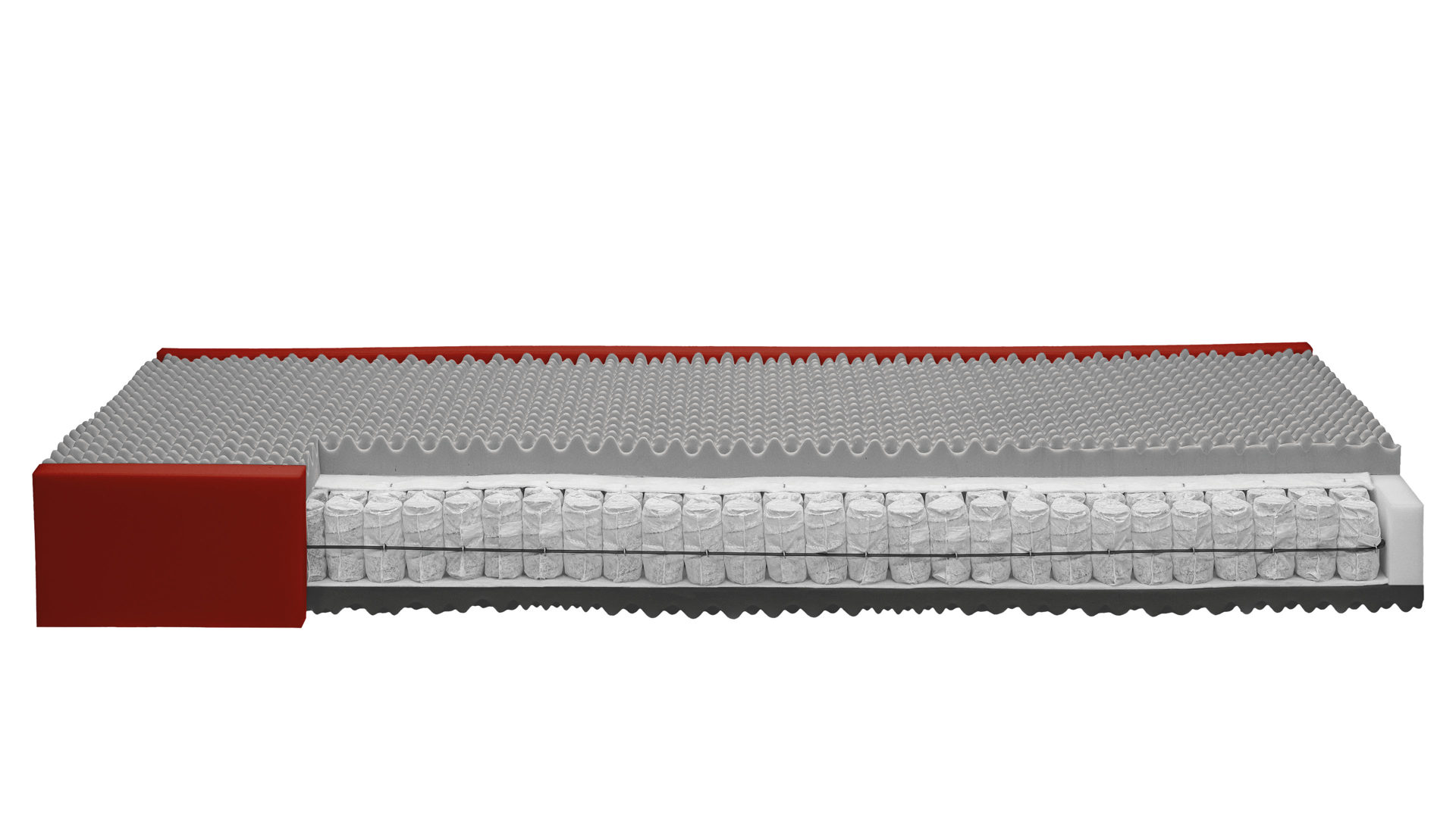 Federkernmatratze Interliving aus Stoff in Weiß Interliving Matratze Medikontur 1913 Taschenfederkern, H3 – Liegefläche ca. 160 x 200 cm