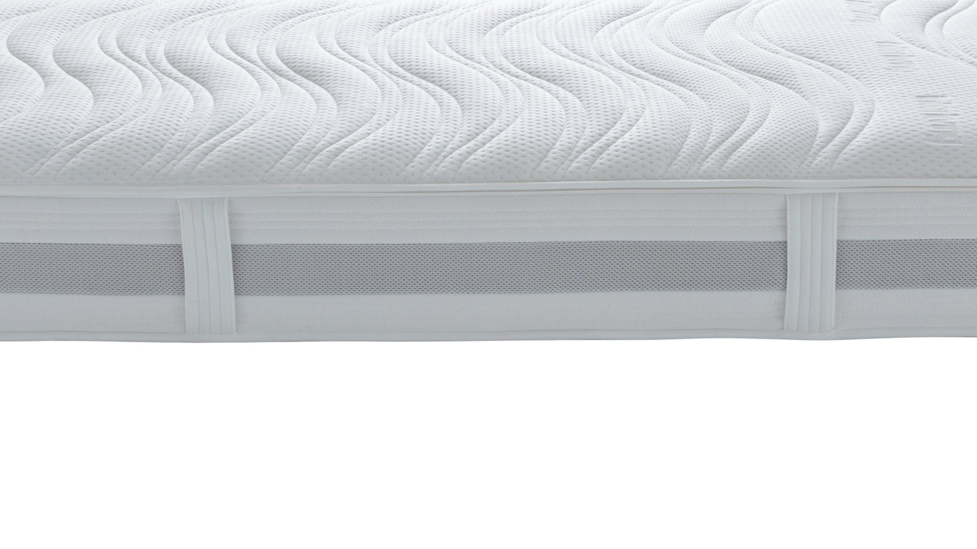 Federkernmatratze Interliving aus Stoff in Weiß Interliving Matratze Medikontur 1913 Taschenfederkern, H4 – Liegefläche ca. 140 x 200 cm