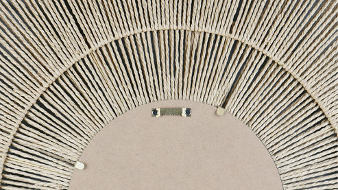 Spiegel Mirrors and more aus Spiegel in Beige Dekospiegel Marlene Holzfarbig - Durchmesser ca. 80 cm