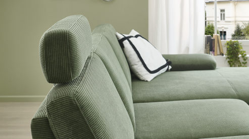 Kopfstütze SOFAkultur aus Stoff in Grün SOFAkultur Programm SK 239 - Kopfstütze olivgrüner Feincord