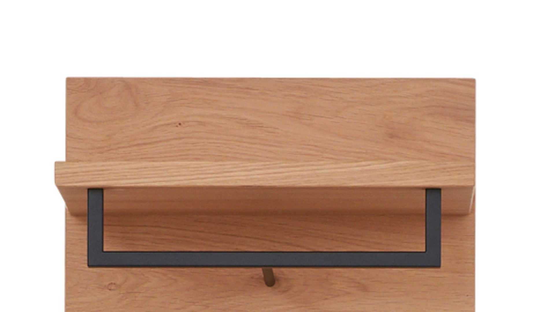 Wandgarderobe Interliving aus Holz in Holzfarben Interliving Garderoben Serie 6005 – Wandgarderobe 822 Balkeneiche – ca. 42 x 183 cm