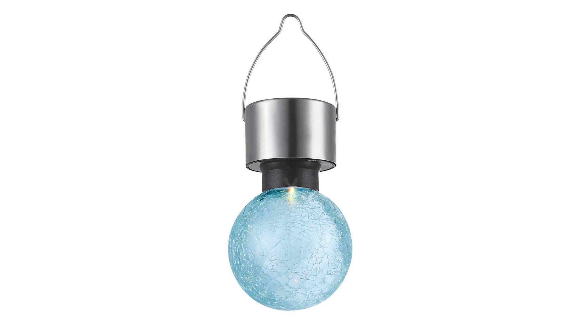Solarleuchte Globo lighting aus Kunststoff in Weiß GLOBO Solar-Hängeleuchte 33058 weißer Kunststoff & Edelstahl – Durchmesser ca. 7 cm