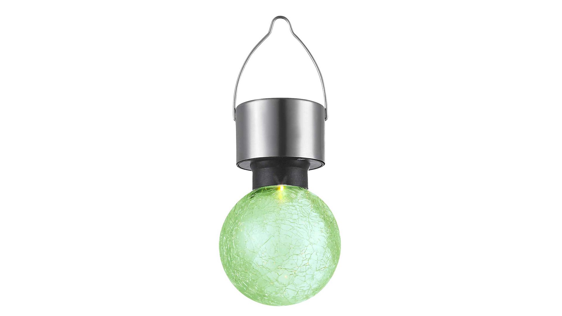 Solarleuchte Globo lighting aus Kunststoff in Weiß GLOBO Solar-Hängeleuchte 33058 weißer Kunststoff & Edelstahl – Durchmesser ca. 7 cm