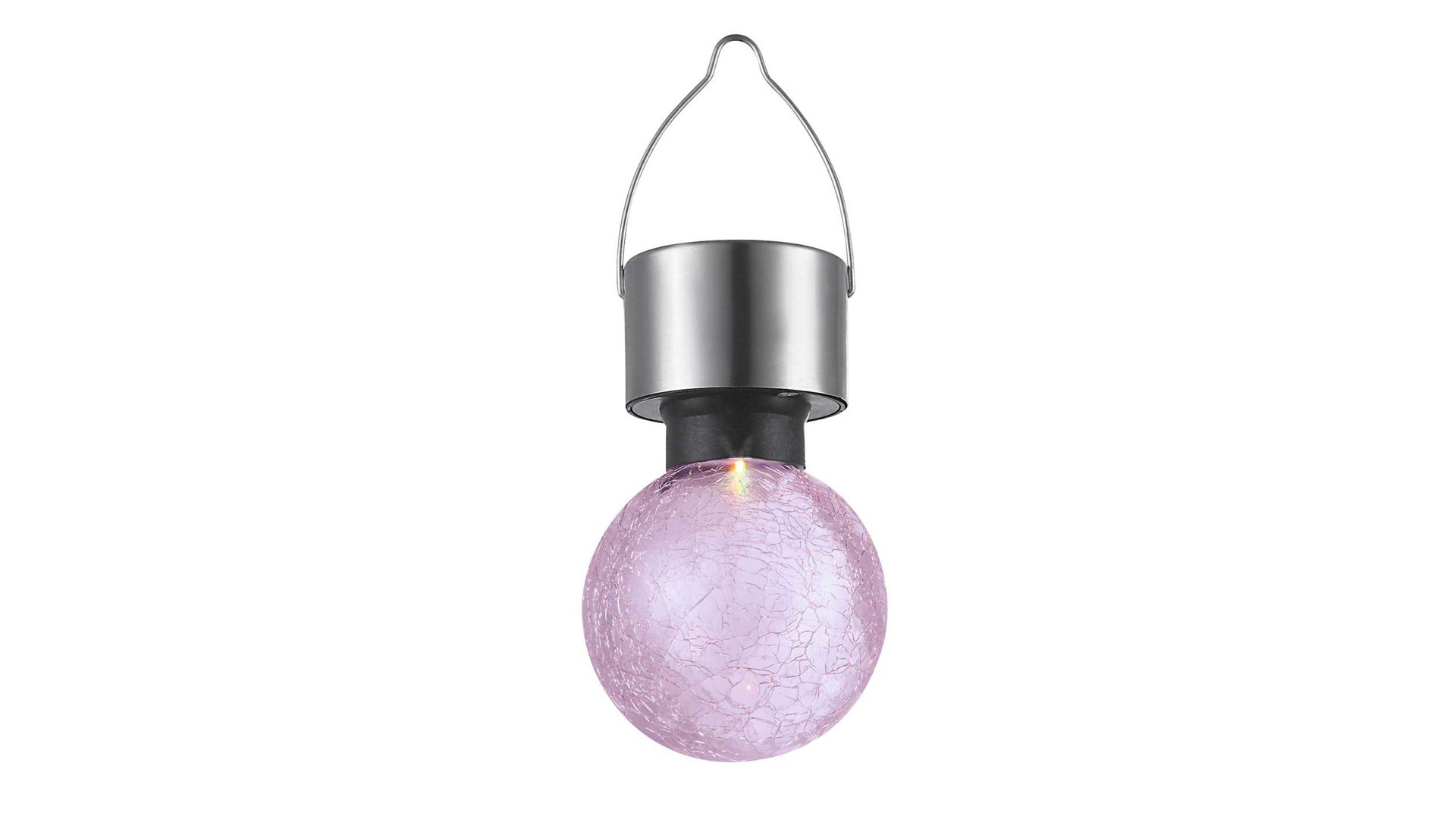 Solarleuchte Globo lighting aus Kunststoff in Weiß GLOBO Solar-Hängeleuchte 33058 weißer Kunststoff & Edelstahl – Durchmesser ca. 7 cm