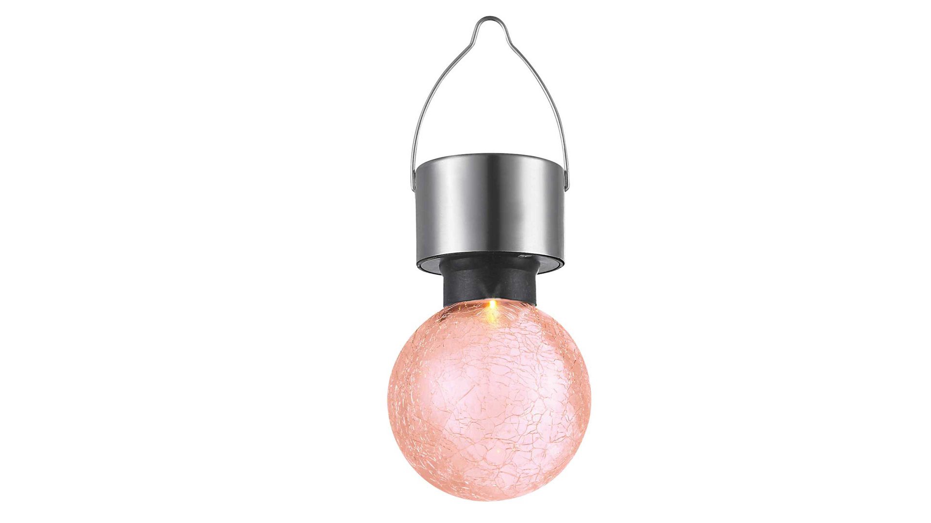 Solarleuchte Globo lighting aus Kunststoff in Weiß GLOBO Solar-Hängeleuchte 33058 weißer Kunststoff & Edelstahl – Durchmesser ca. 7 cm