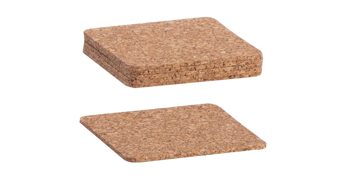 Zeller Untersetzer Set Naturfarbener Kork Ca 10 X 10 Cm