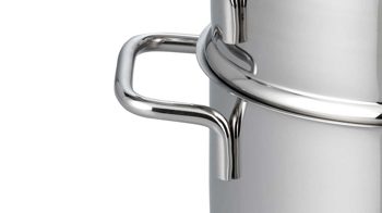 Dampftopf Elo® aus Metall in Metallfarben ELO® Bio-Dünster Citrin Edelstahl – dreiteilig