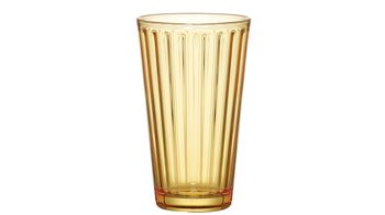 Longdrinkglas Ritzenhoff & breker aus Glas in Gelb Flirt Longdrinkglas Lawe ockerfarbenes Riffelglas – ca. 400 ml