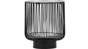 Beistelltisch Mirrors and more aus Metall in Silber Beistelltisch Rinari Silber & Schwarz - Durchmesser ca. 41 cm