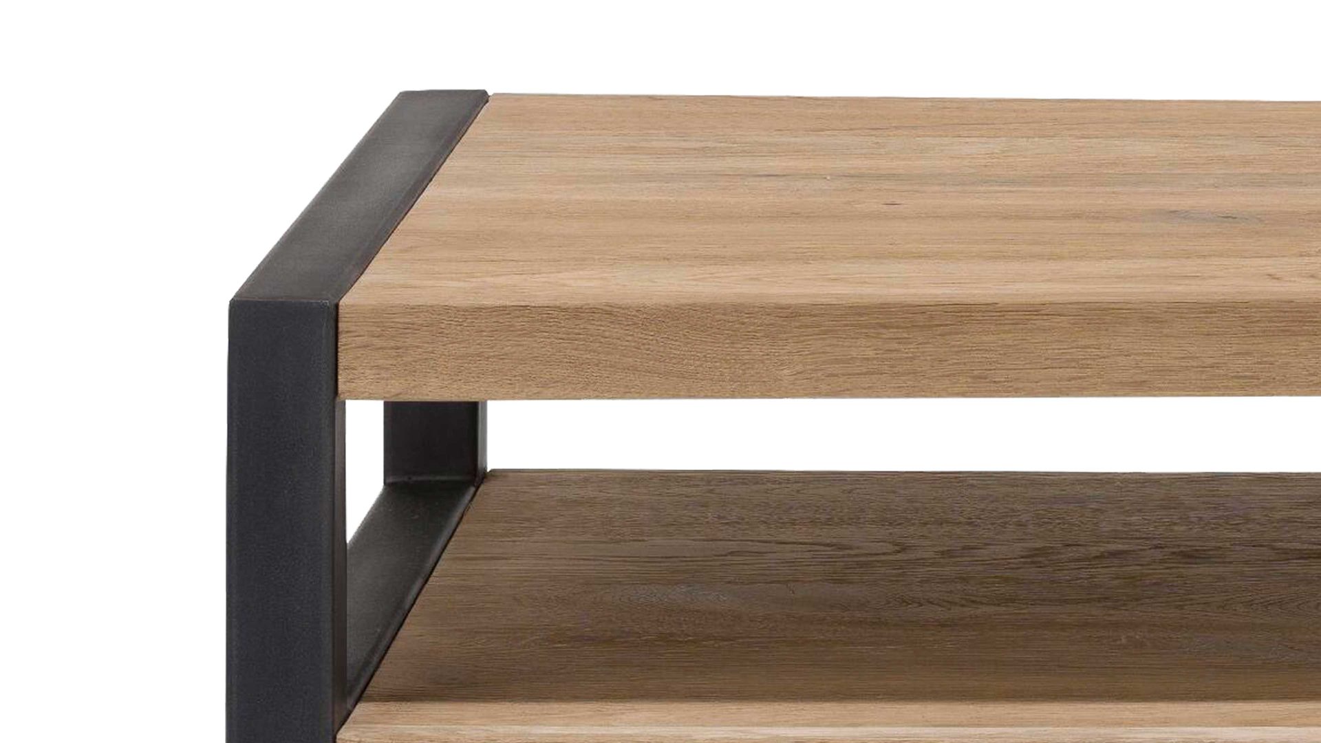 Couchtisch Habufa® aus Holz in Holzfarben WOODS & TRENDS Couchtisch Brooklyn bzw. Wohnzimmertisch Railway braunes Eichefurnier – ca. 120 x 60 cm