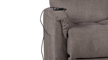 Fernsehsessel Duo collection aus Stoff in Braun TV-Sessel graubrauner Stoffbezug Palermo