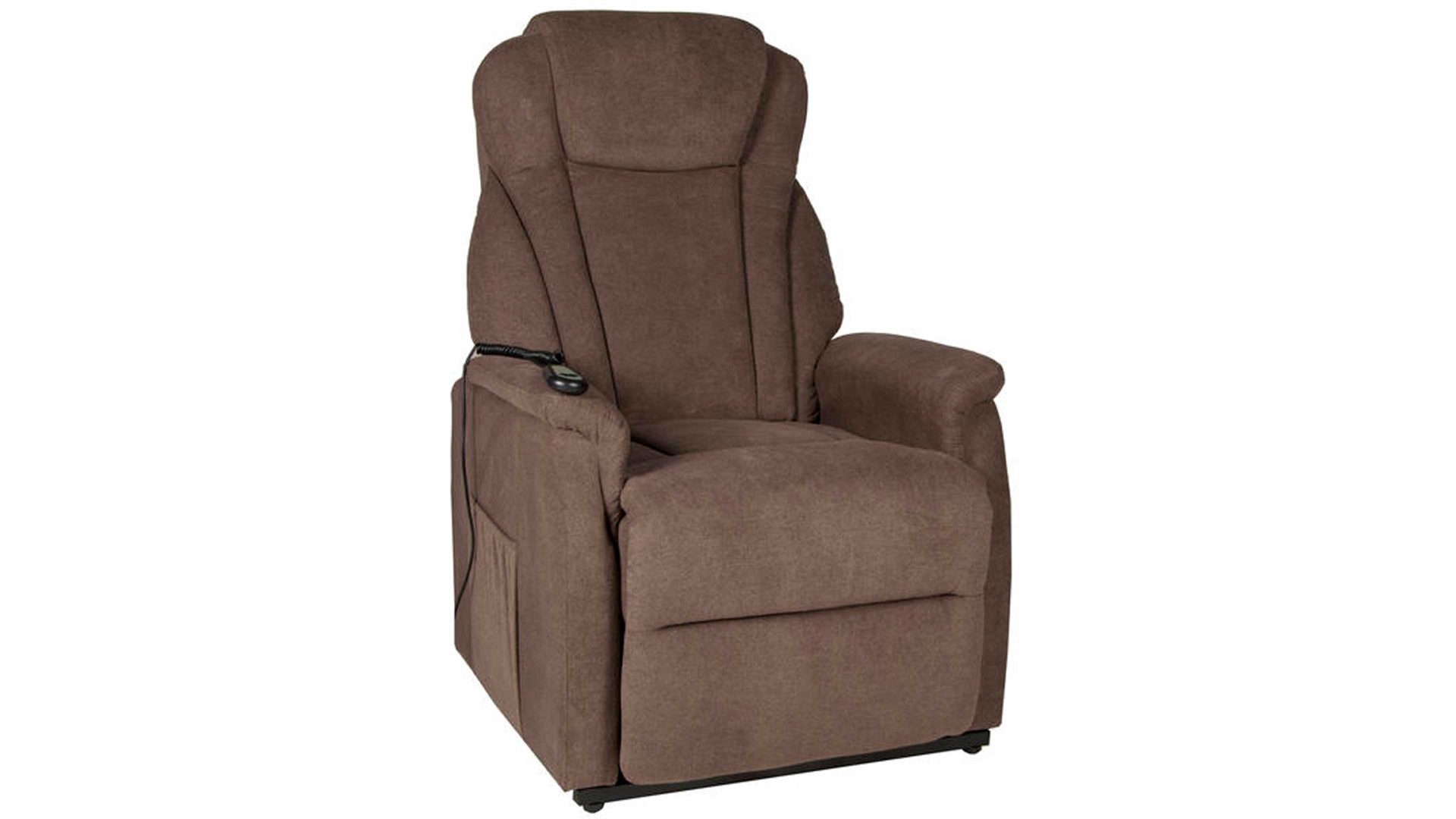 Fernsehsessel Duo collection aus Stoff in Braun TV-Sessel dunkelbrauner Stoffbezug Bari
