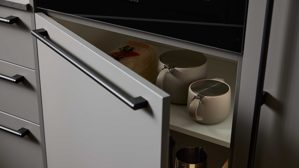 Einbauküche culineo® aus Holz in Dunkelgrau Culineo® Einbauküche C357 mit SIEMENS Einbaugeräten Schiefergrau - Stellfläche ca. 250 x 275 cm