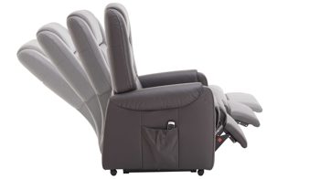 Fernsehsessel Steinpol polsteria aus Leder in Schwarz Leder-Fernsehsessel schwarzes Leder Punch - ein Motor