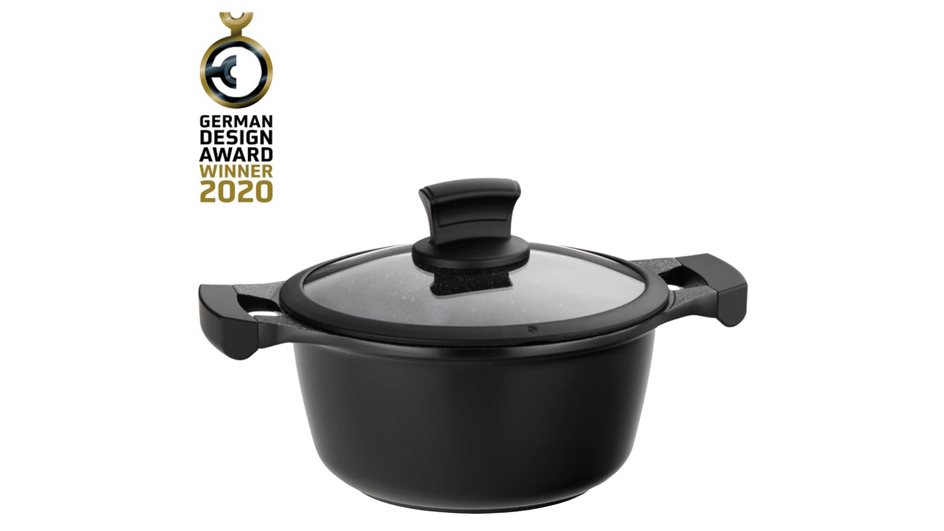 Topf Kela | keck & lang aus Metall in Schwarz kela Kochtopf Stella Nova schwarzes Aluminium  - ca. 3,5 Liter