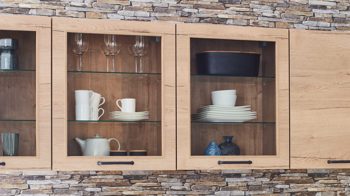 Einbauküche Nobilia® aus Holz in Holzfarben Hell nobilia® Einbauküche Structura mit Einbaugeräten Eiche Sierra – zweizeilig