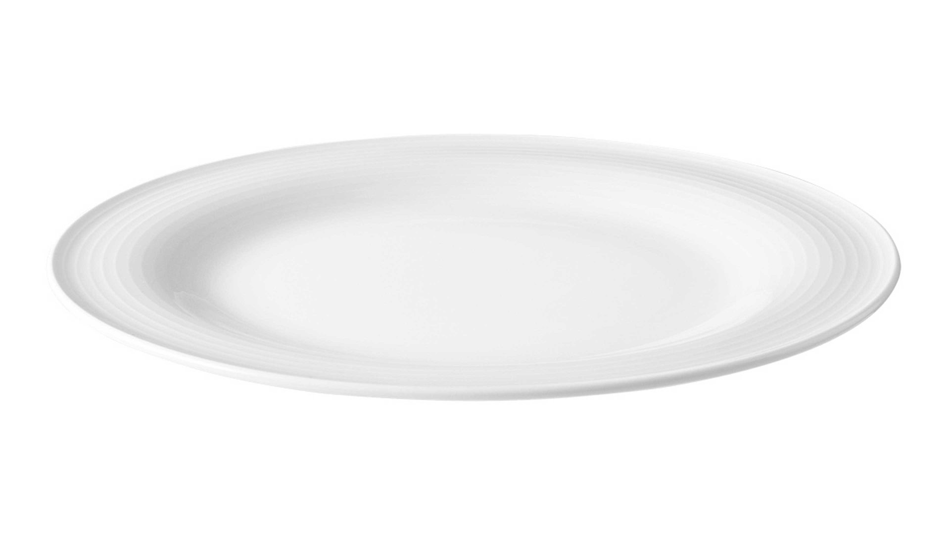 Kuchen- / Frühstücks- / Dessertteller Seltmann weiden aus Porzellan in Weiß Seltmann Geschirrserie Beat 3 – Frühstücksteller weißes Porzellan – Durchmesser ca. 23 cm