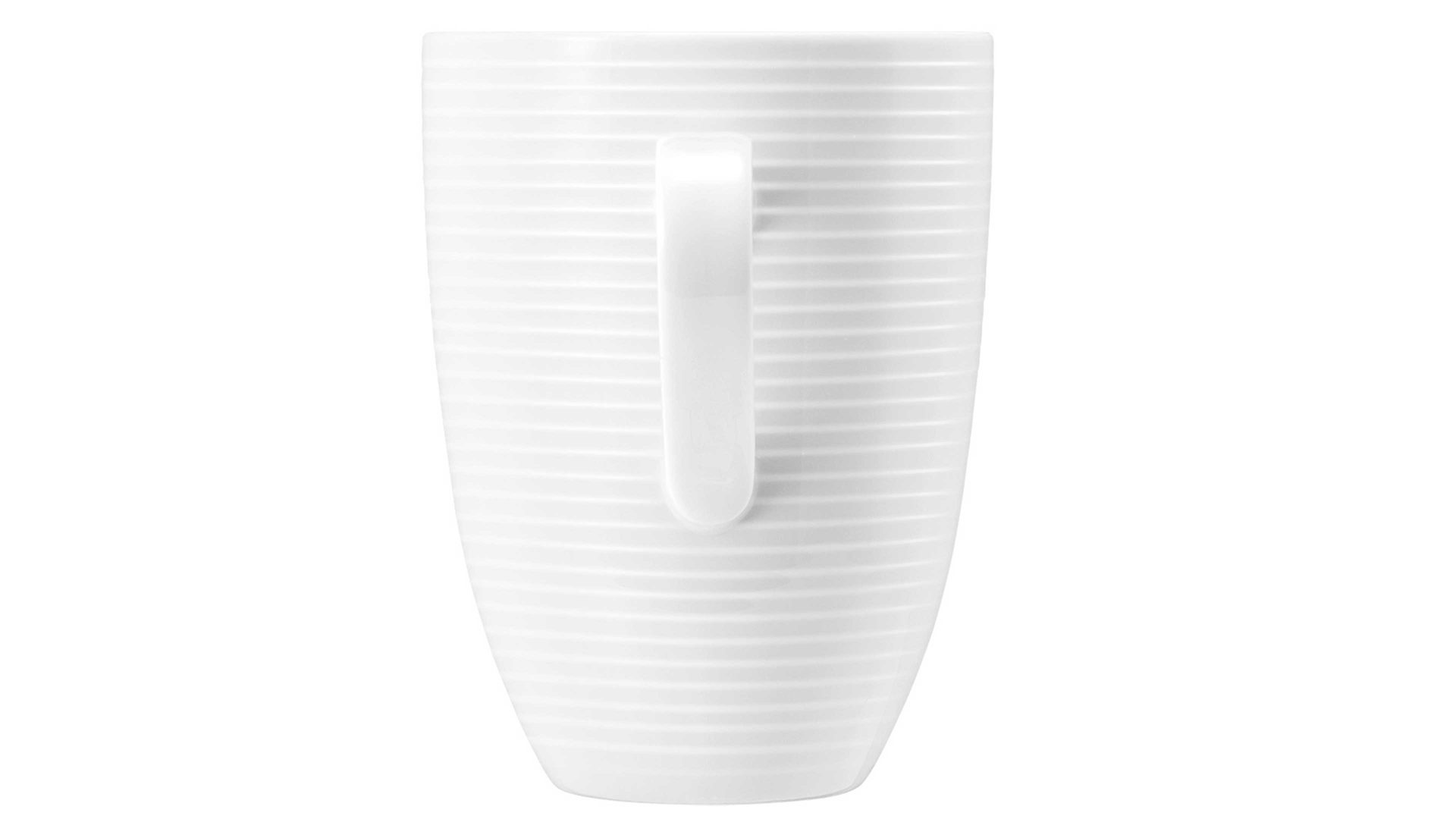 Becher Seltmann weiden aus Porzellan in Weiß Seltmann Geschirrserie Beat 3 – Henkelbecher weißes Porzellan – ca. 350 ml