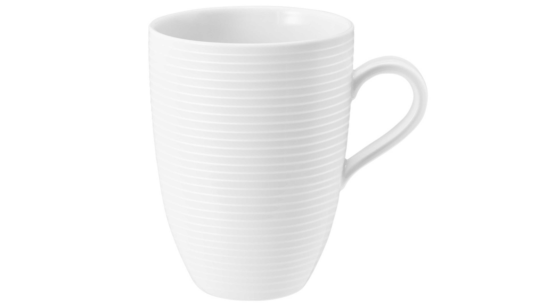 Becher Seltmann weiden aus Porzellan in Weiß Seltmann Geschirrserie Beat 3 – Henkelbecher weißes Porzellan – ca. 350 ml