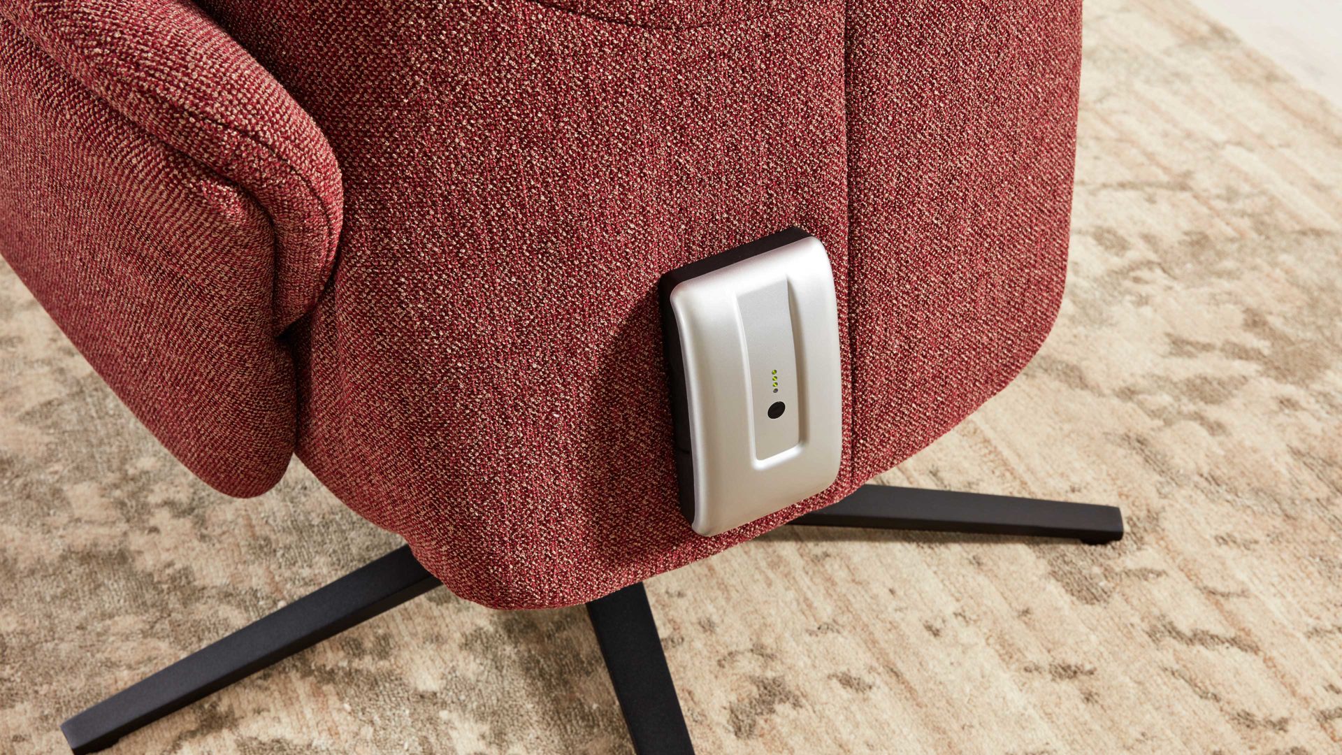 Akku Interliving aus Metall in Metallfarben Interliving Sessel Serie 4560 – Akku 092090X silberfarben