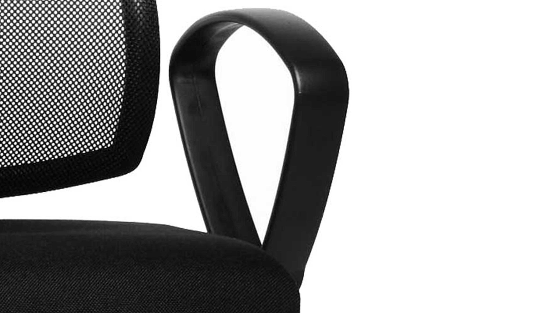 Drehstuhl OrthoSedis aus Stoff in Schwarz Drehstuhl orthoSedis 20 - Schreibtischstuhl schwarzer Sitzbezug & Netzbespannung BG20, verchromtes Drehkreuz