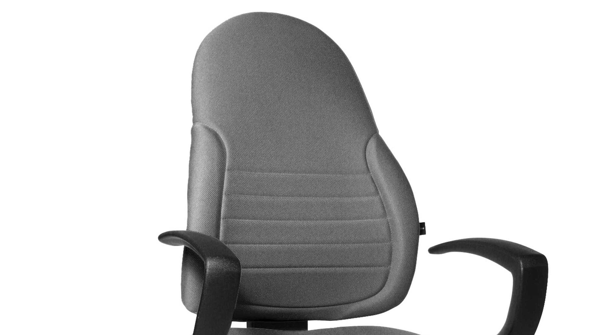 Drehstuhl OrthoSedis aus Stoff in Grau Drehstuhl orthoSedis 40 bzw. Sitzmöbel hellgrauer Bezug G23 & schwarzes Drehkreuz