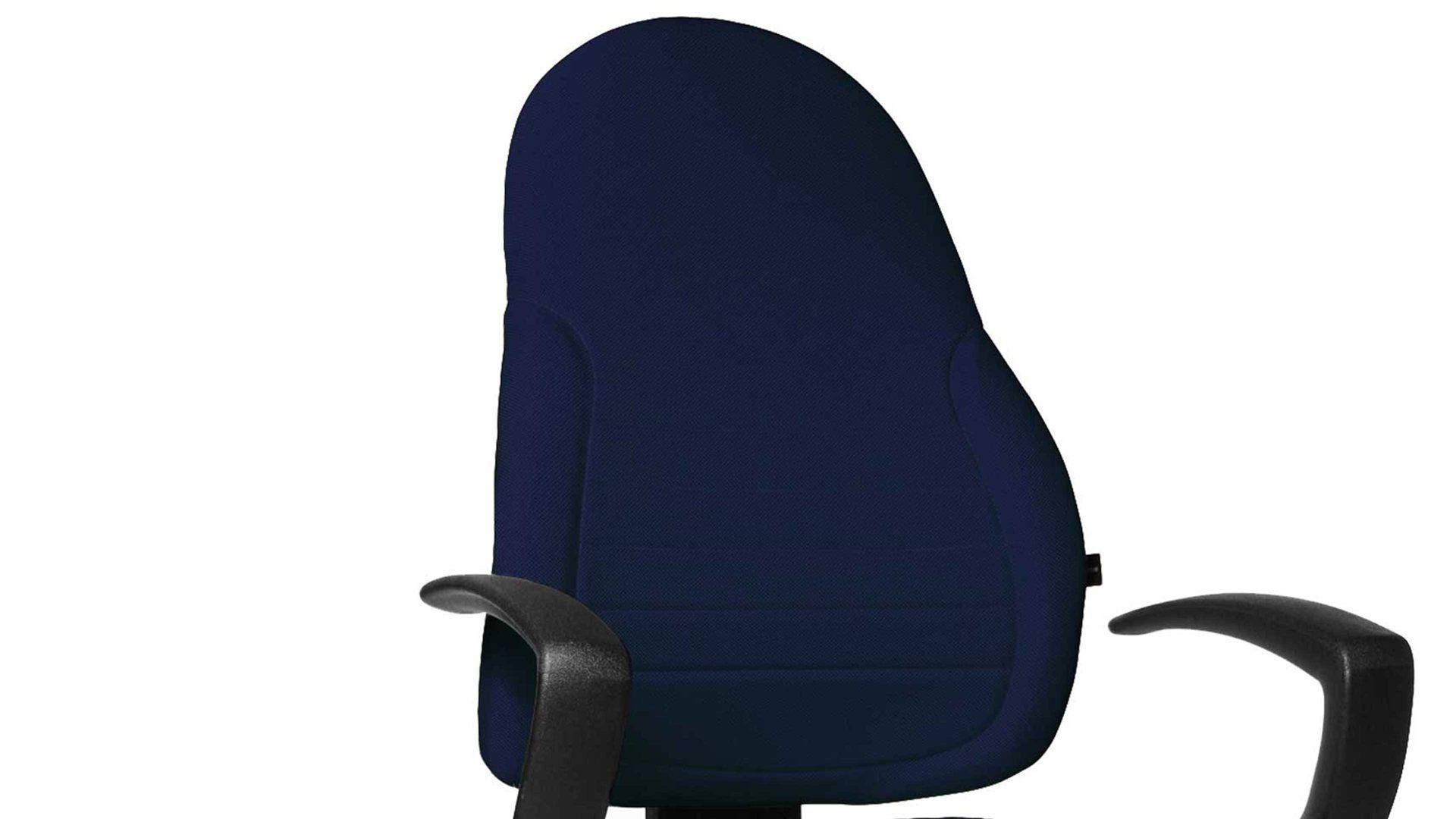 Drehstuhl OrthoSedis aus Stoff in Blau Drehstuhl orthoSedis 40 bzw. Sitzmöbel marineblauer Bezug G28 & schwarzes Drehkreuz