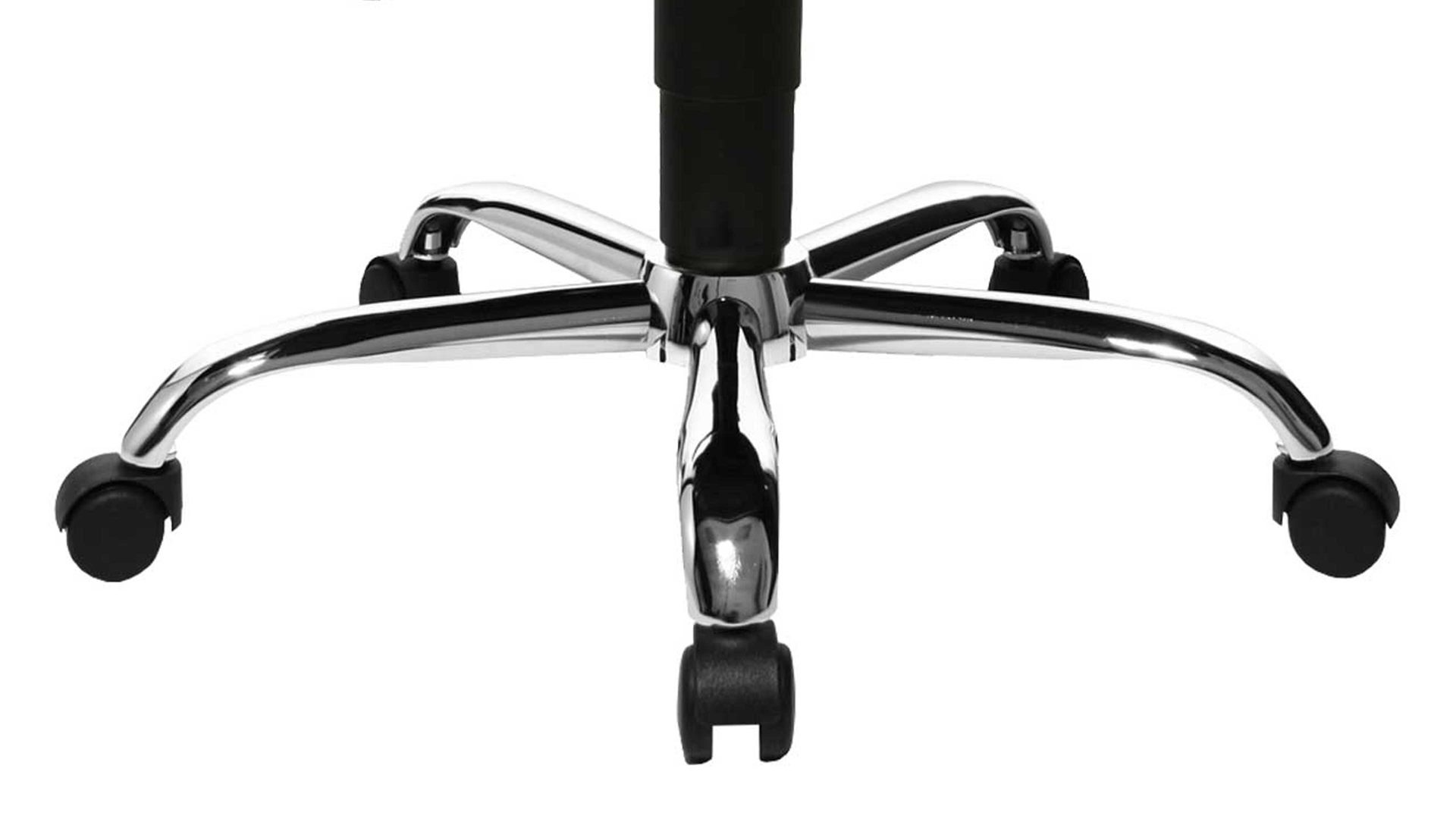 Drehstuhl OrthoSedis aus Stoff in Schwarz Bürodrehstuhl orthoSedis 10 als bequemes Sitzmöbel schwarzer Bezug BB0 & verchromtes Drehkreuz