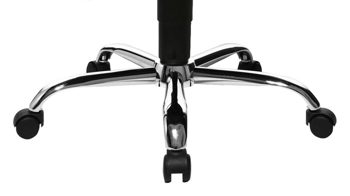 Drehstuhl OrthoSedis aus Stoff in Schwarz Bürodrehstuhl orthoSedis 10 als bequemes Sitzmöbel schwarzer Bezug BB0 & verchromtes Drehkreuz