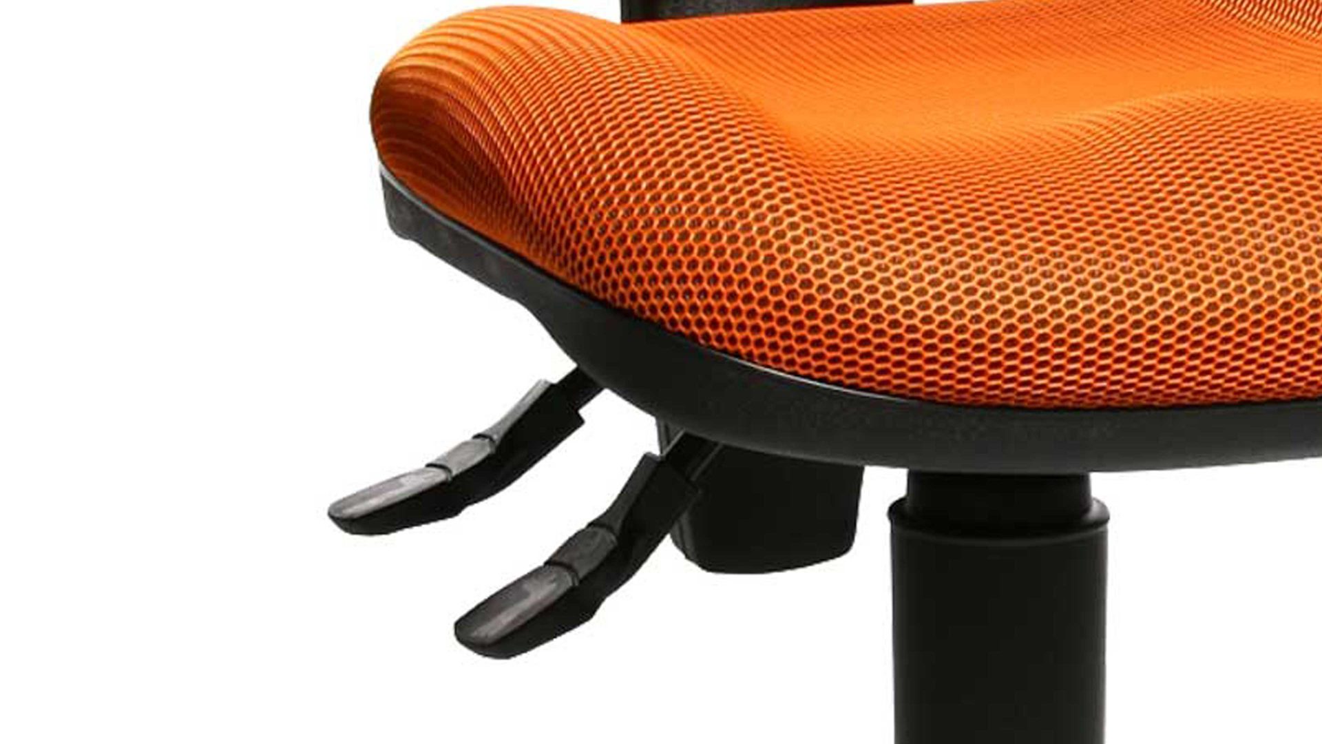 Drehstuhl OrthoSedis aus Stoff in Orange Bürodrehstuhl OrthoSedis 10 als Chefsessel orangefarbener Bezug BB2 & verchromtes Drehkreuz