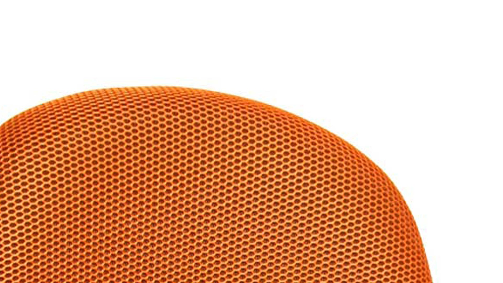 Drehstuhl OrthoSedis aus Stoff in Orange Bürodrehstuhl OrthoSedis 10 als Chefsessel orangefarbener Bezug BB2 & verchromtes Drehkreuz